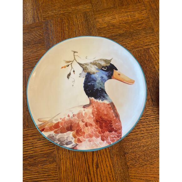 Retired Pier 1 farm animal plates set of 2 Ducks - Picture 2 of 6